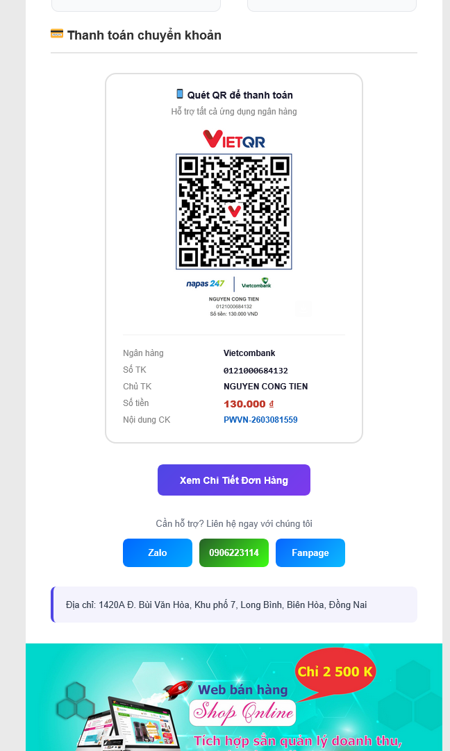 Tùy biến cảm ơn cho thông báo đơn hàng mới Woocommerce – Website WordPress - Ảnh 5
