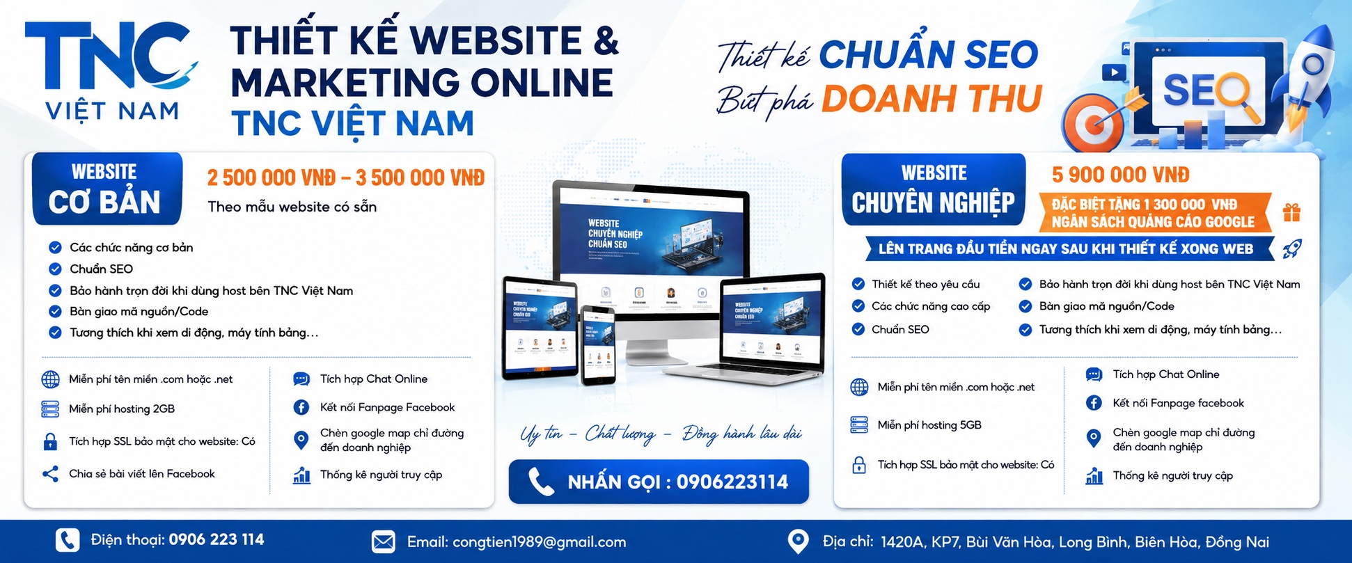 Thiết kế website Biên Hòa - TNC Việt Nam